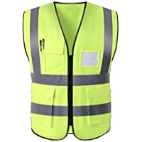 Hycoprot Chaleco de seguridad Reflectante Alta visibilidad Ropa de trabajo Gerente ejecutivo Chaqueta de chaleco…